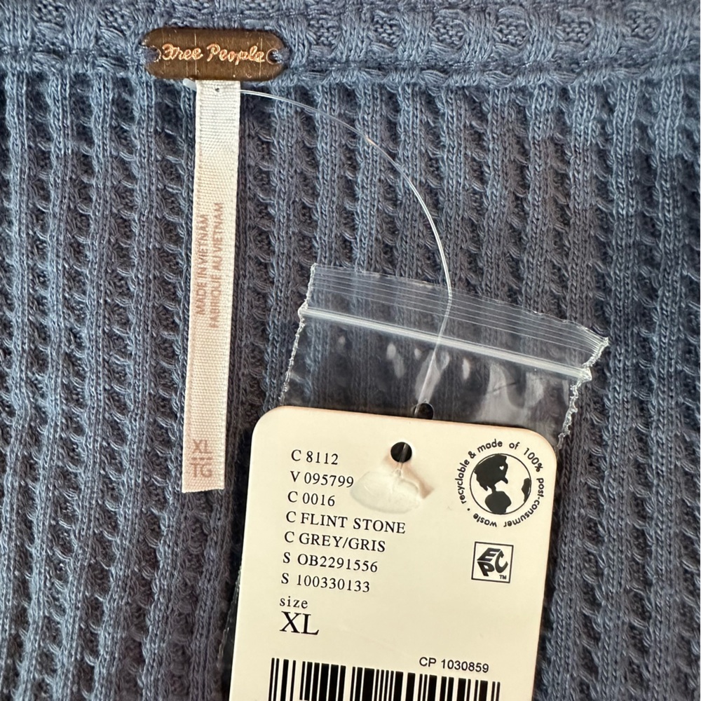 Free People Let's Party Cardi in Flint Stone XL NWT Dainty Thermal Lace 90s Y2K - Picture 8 of 10